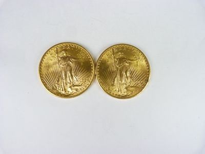 2 pièces de 20 dollars Saint Godens, 1924 - Photo 1