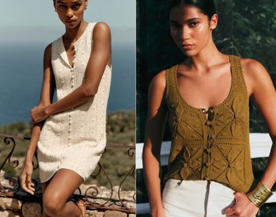 two pictures of a woman in a dress and a woman in a dress