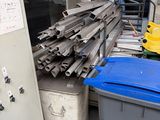 many different types of metal items in this room