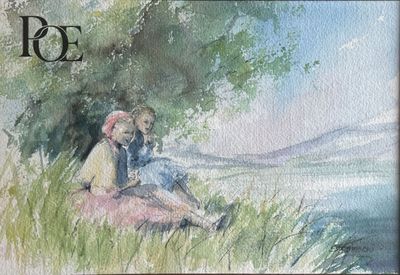 Ecole du XXe siècle Ensemble de deux aquarelles comprenant :…