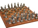 un échiquier sur lequel se trouvent de nombreuses pièces d'échecs