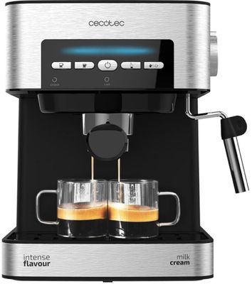 a close up of a coffee machine on a white background