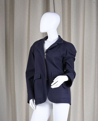 FENDI Veste en laine et cachemire bleu, effet de découpes su… - Photo 1