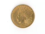 une pièce d'or à l'effigie d'un Indien