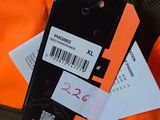 an orange vest with a tag attached to it with a price tag attached to it
