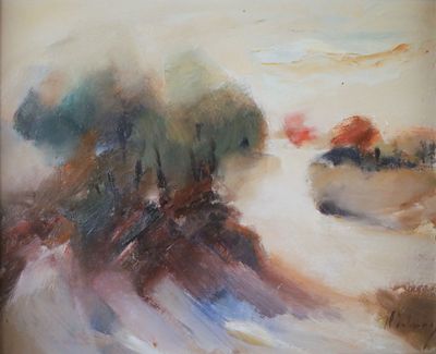 Jean-Pierre DELANNOY (1936-2020) : " vue de campagne".