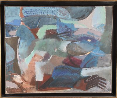 an image of a painting of a woman sitting on a couch