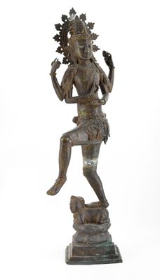 INDE - Sculpture en bronze représentant la déesse Shiva Nata…
