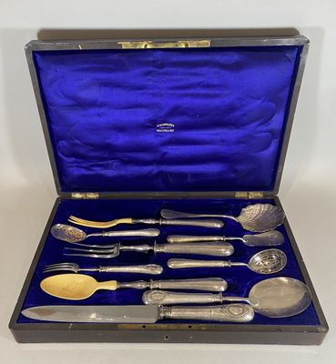 Coffret de couverts de service en argent 925 millièmes et ar…