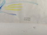 a picture of a drawing of a plane on a piece of paper