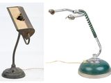 deux photos d'une lampe de bureau munie d'un cordon d'alimentation