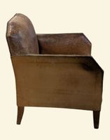 Bergère ou fauteuil Club en cuir naturel couleur caramel ou … (photo 3)