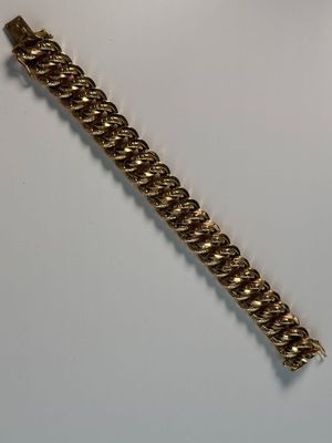 Bracelet maille américaine en or 750 millièmes. Poids 42,66 g - Photo 1