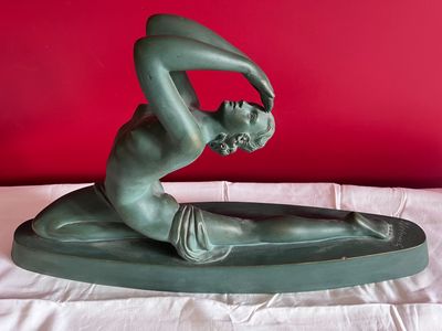 GHANU GANTCHEFF (1885-1950) "La danseuse" sujet en terre cui…