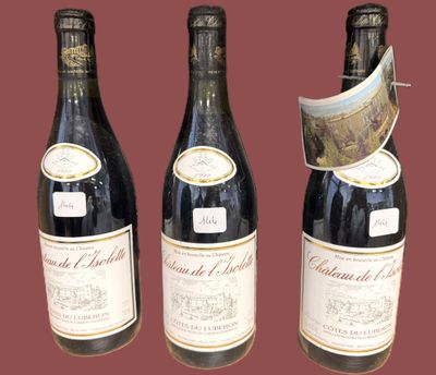 3 bouteilles de côte du Lubéron 1992 château de l’Isolette
