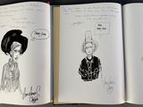 a book with a drawing of a man and a woman on it