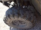 a close up view of a tire on a vehicle