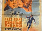 une vieille affiche de cinéma représentant un homme et une femme s'embrassant devant un avion