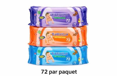 Expédition obligatoire - Lot de 42 paquets de 72 lingettes b…