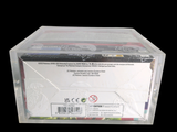 a clear box with a picture of a cat inside of it