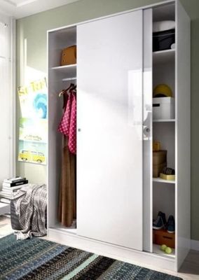 Armoire de chambre - Blanc - 2 portes coulissantes - 120 x 5…