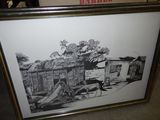 une photo d'une photo d'une maison et d'un chien