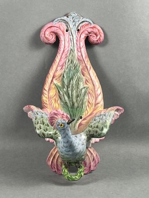 Emile GALLE (Lorraine). Splendide bouquetière murale en form… - Photo 1