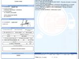 a close up of a document with a picture of a plane on it
