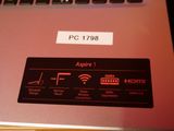 a sticker on the back of a laptop computer