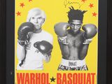 framed photograph of a poster for a boxing match with two boxers