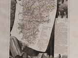 an old map of the county of durham, showing the location of the town