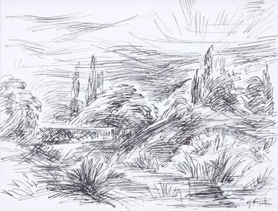 Charles NICOLLE (1920-2000) Paysage arboré
