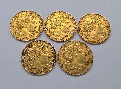 six souverains en or de l'empire britannique