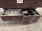 two drawers that have a lot of wires in them