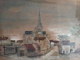 a picture of a painting on the wall of a building
