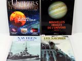 trois livres sur une table blanche sur fond blanc
