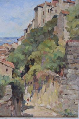 Camille MERIOT (1887-1975), "Coudes", huile sur papier, sign…