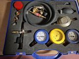 a blue case with a bunch of tools in it