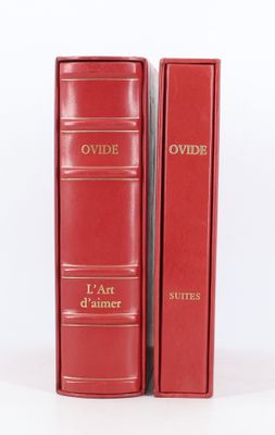 deux livres rouges posés l'un sur l'autre sur une surface blanche