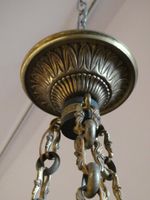 Lustre en bronze doré et patiné, à 6 branches aux cygnes et … (photo 3)