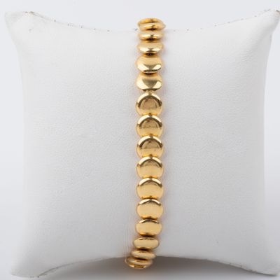 Bracelet maille galet or 18K Poids : 8. - Photo 1