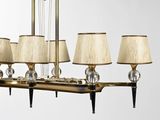 an image of a chandelier with five lamps on each side of it