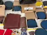 many different types of sanding and polishing equipment laid out on a table
