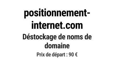 Nom de domaine positionnement-internet.