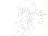 drawing of a young boy with a bow in his hand
