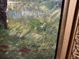 an image of a painting of a tree in a field of grass