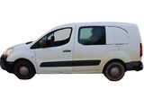 a white van that is parked on the side of the road