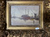 a picture of a picture of a boat in the water