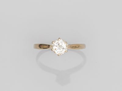 a diamond single stone ring