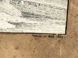 a picture of a drawing of a train on the tracks